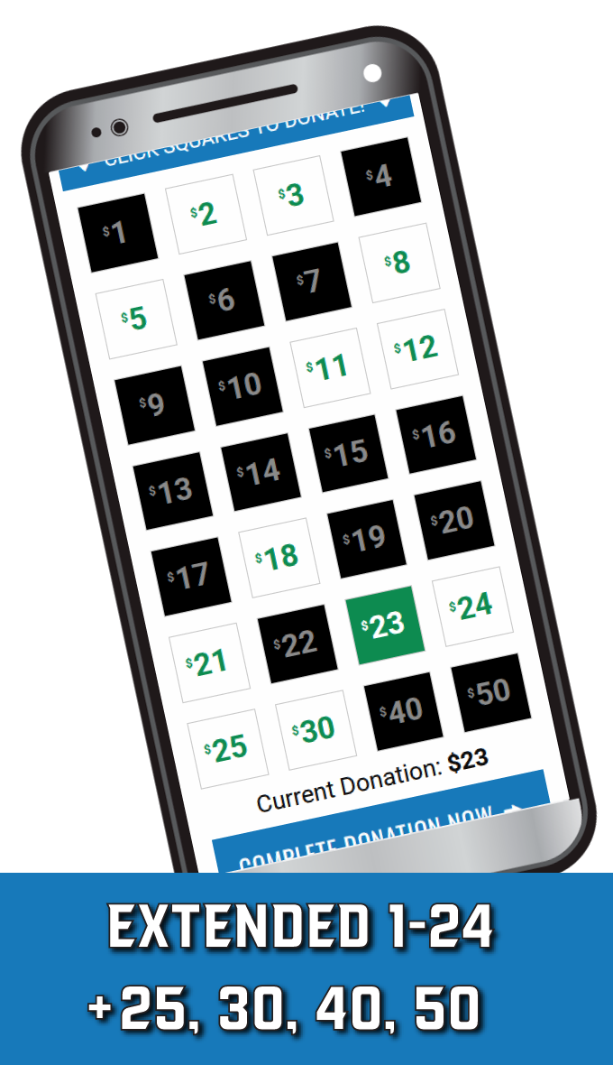 fundraising square standard blackout board