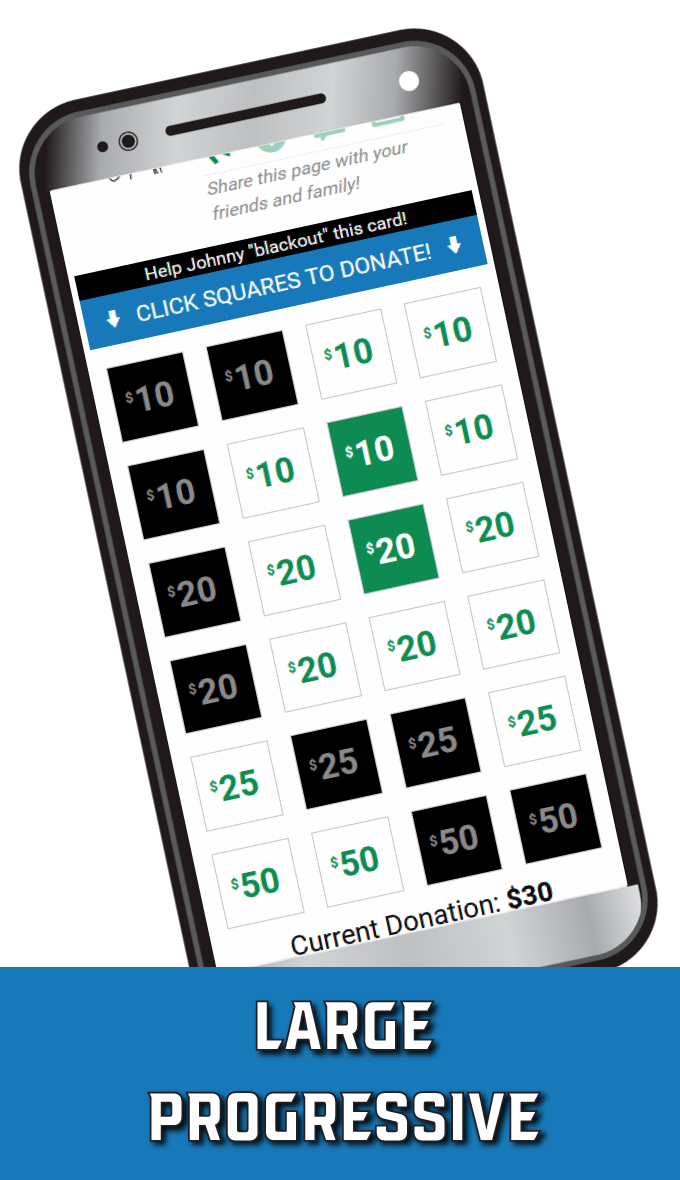 fundraising square standard blackout board